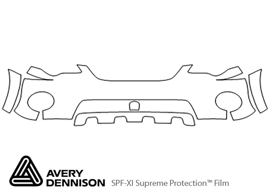 outback Avery Dennison Clear Bra Bumper Precut PPF Diagram