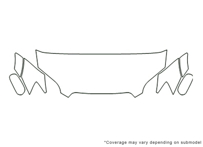 outback 3M Clear Bra Hood Precut PPF Diagram