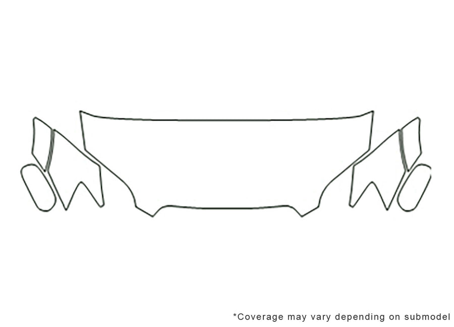 outback Avery Dennison Clear Bra Hood Precut PPF Diagram