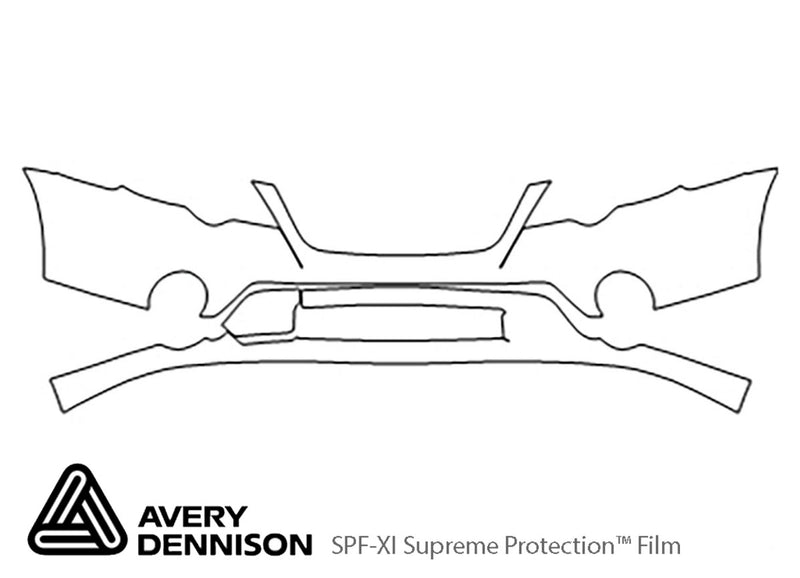 outback Avery Dennison Clear Bra Bumper Precut PPF Diagram