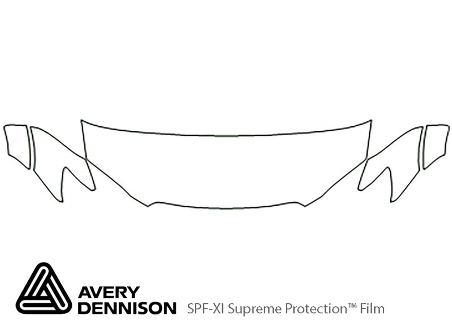 outback Avery Dennison Clear Bra Hood Precut PPF Diagram