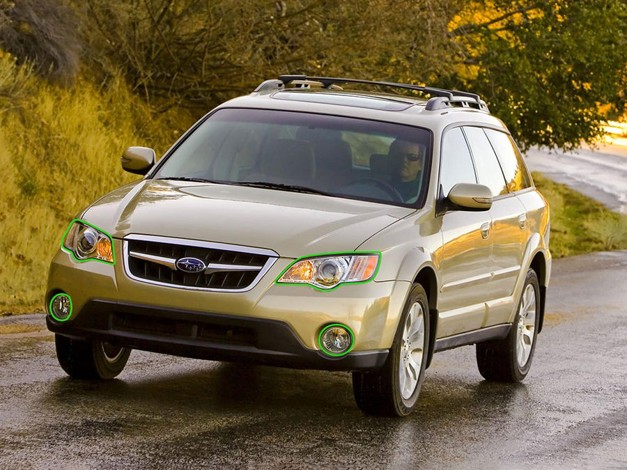 subaru outback 2008-2009 Headlight Protection Installation Location