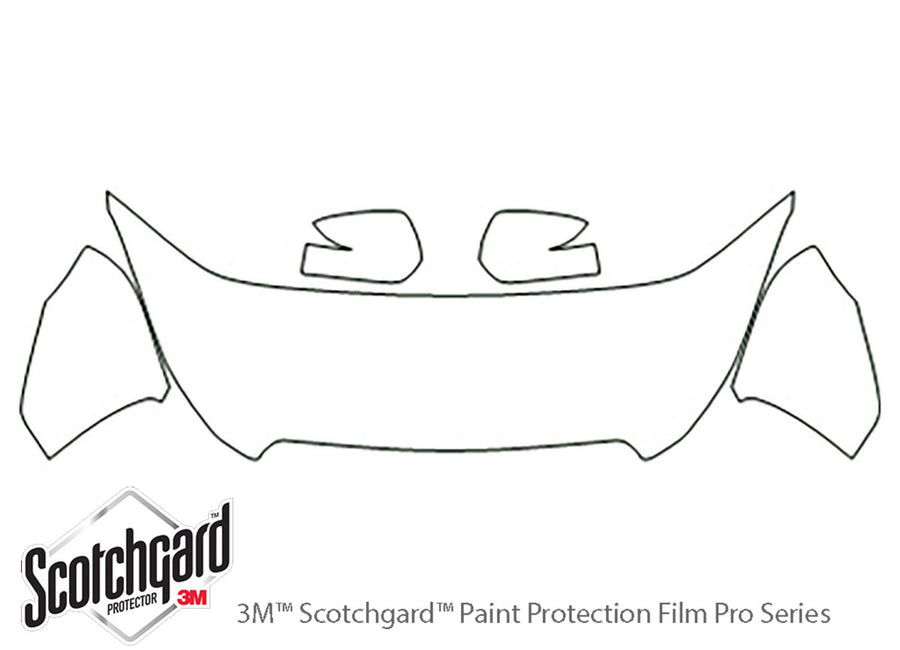outback 3M Clear Bra Hood Precut PPF Diagram
