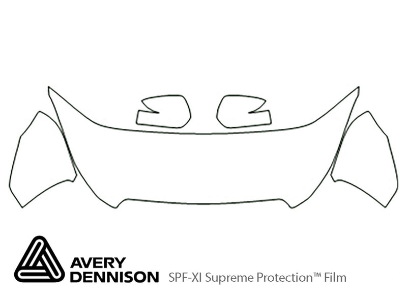 outback Avery Dennison Clear Bra Hood Precut PPF Diagram