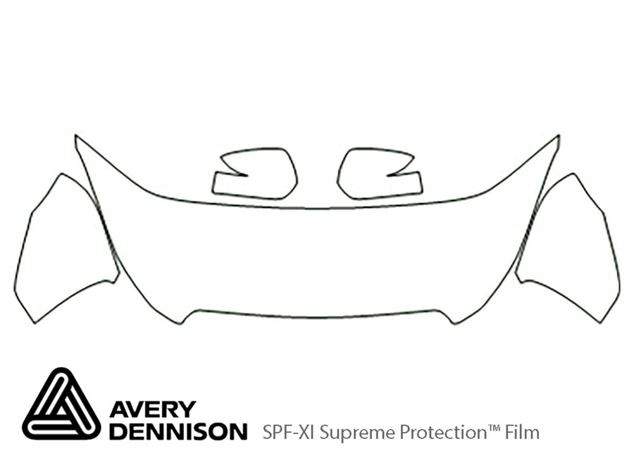 outback Avery Dennison Clear Bra Hood Precut PPF Diagram