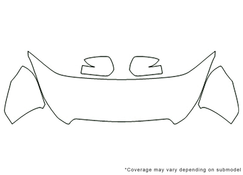 outback 3M Clear Bra Hood Precut PPF Diagram