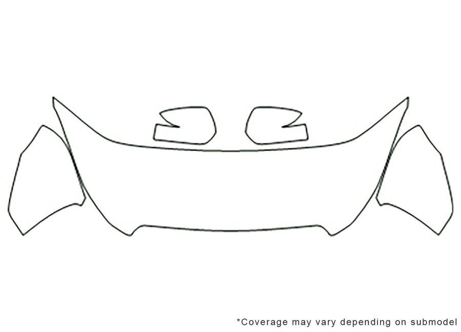 outback Avery Dennison Clear Bra Hood Precut PPF Diagram