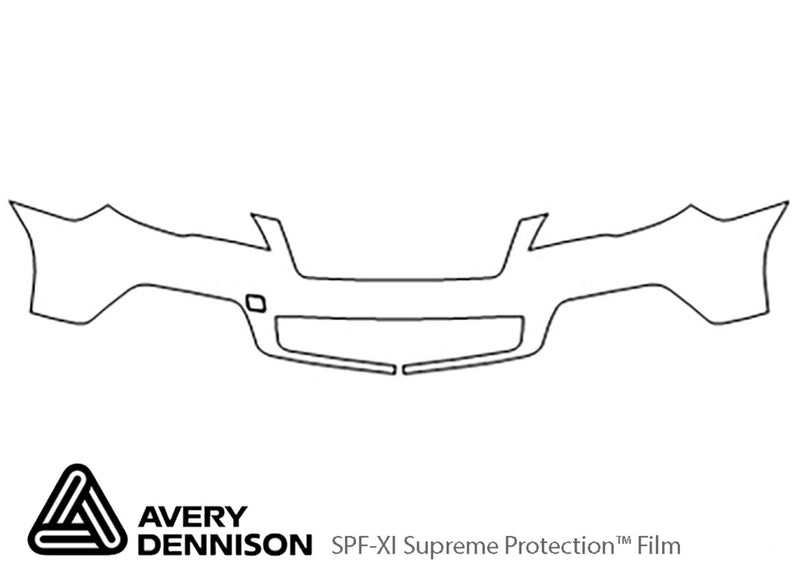 outback Avery Dennison Clear Bra Bumper Precut PPF Diagram