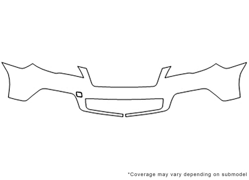 outback Avery Dennison Clear Bra Bumper Precut PPF Diagram