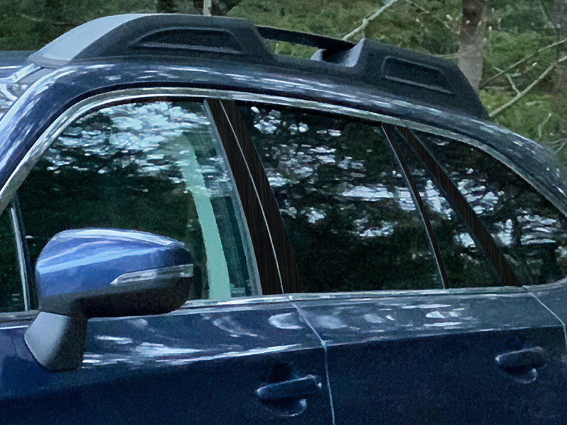 subaru outback 2015-2019 Brushed Aluminum Black Pillar Cover Diagram