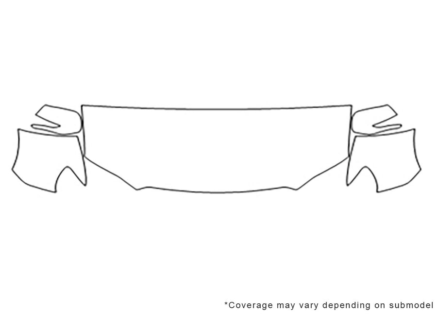 tribeca 3M Clear Bra Hood Precut PPF Diagram