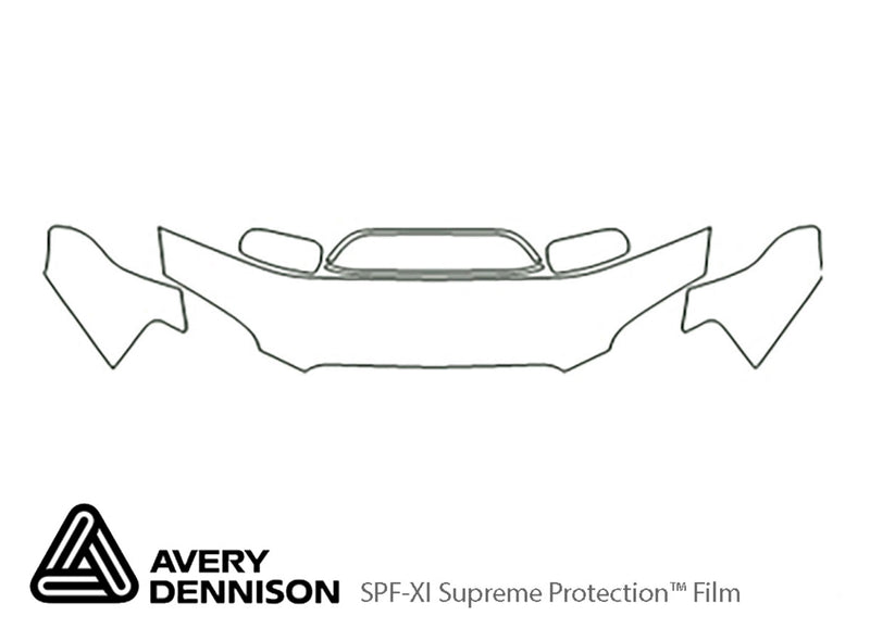 wrx Avery Dennison Clear Bra Hood Precut PPF Diagram
