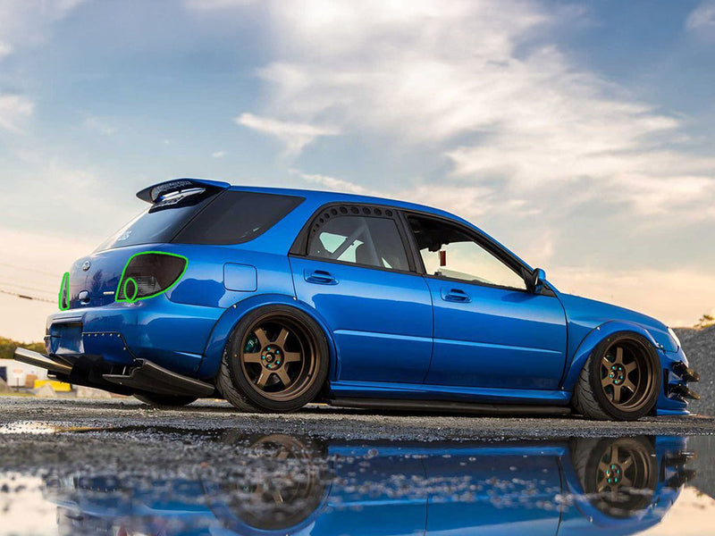 wrx (hatchback) Tail Light Tint Installation Points