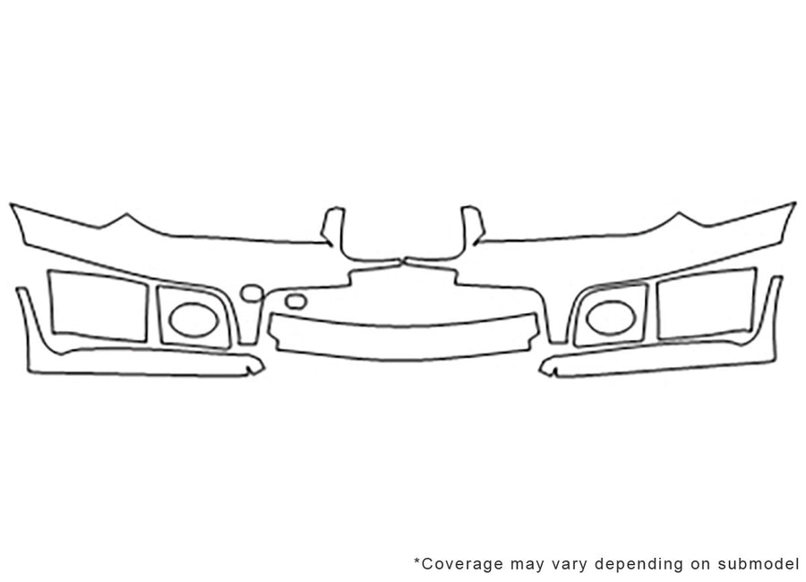 wrx 3M Clear Bra Bumper Precut PPF Diagram