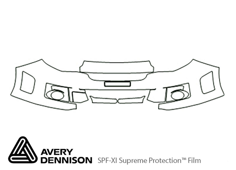 wrx Avery Dennison Clear Bra Bumper Precut PPF Diagram
