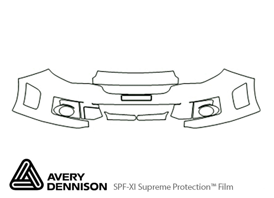 wrx Avery Dennison Clear Bra Bumper Precut PPF Diagram