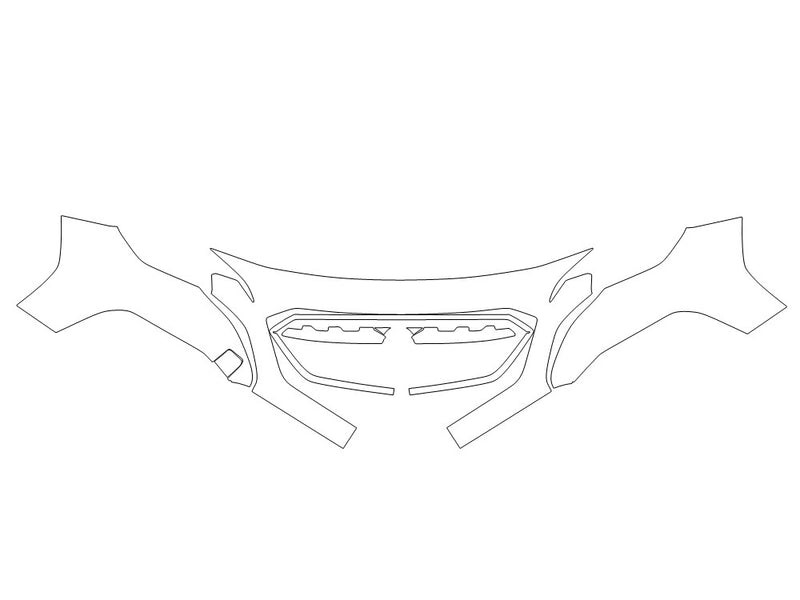 wrx 3M Clear Bra Bumper Precut PPF Diagram
