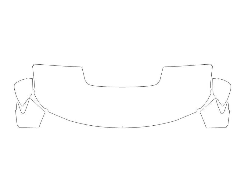 wrx 3M Clear Bra Hood Precut PPF Diagram