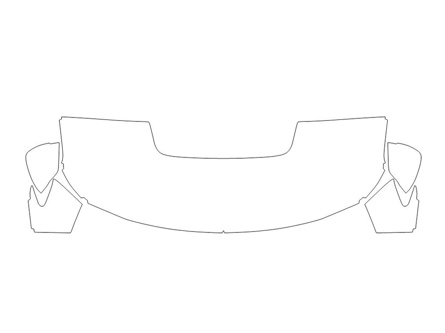 wrx 3M Clear Bra Hood Precut PPF Diagram