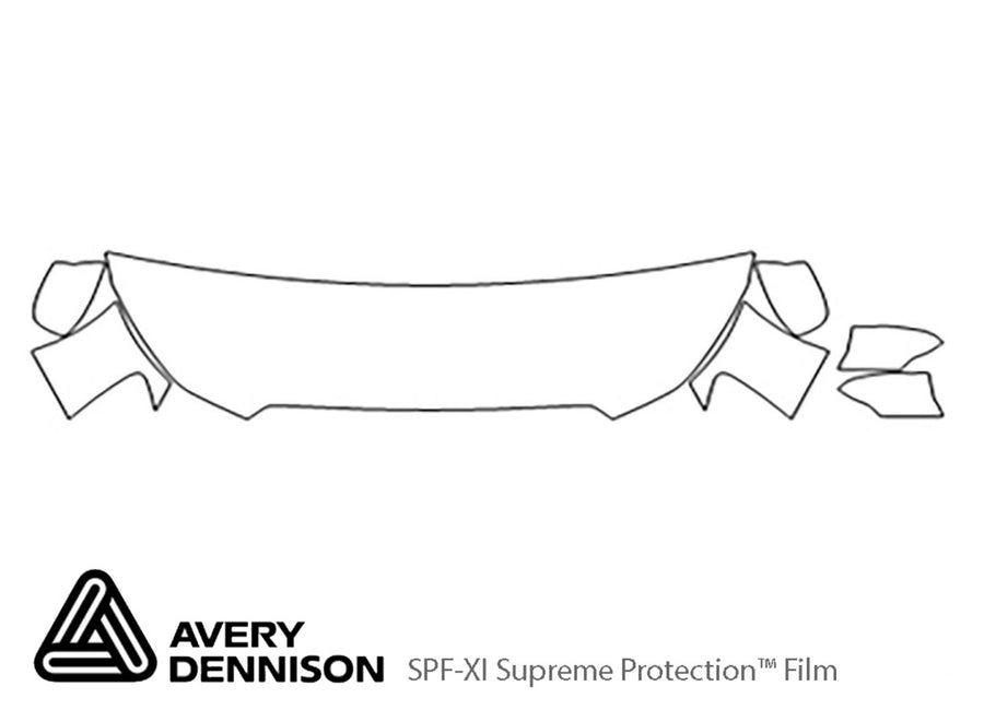 xv crosstrek Avery Dennison Clear Bra Hood Precut PPF Diagram