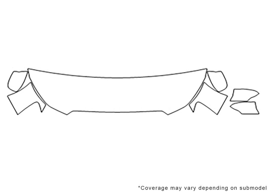 xv crosstrek 3M Clear Bra Hood Precut PPF Diagram