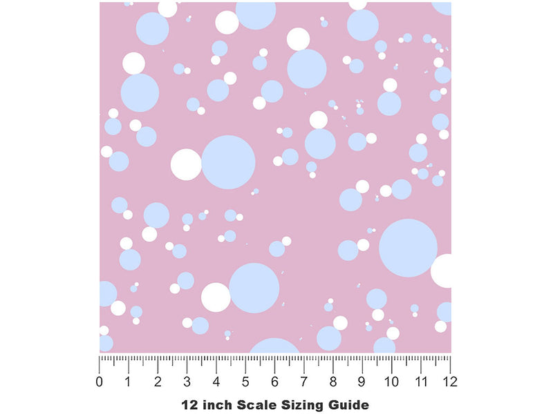 Subtle Blues Polka Dot Vinyl Film Pattern Size 12 inch Scale~Rwraps Subtle Blues Polka Dot Sizing Chart~2