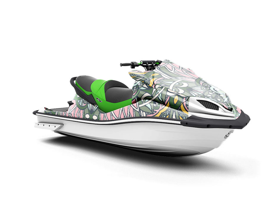 Subtle Sunshine Mandala Jet Ski Vinyl Customized Wrap