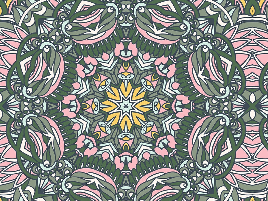 Subtle Sunshine Mandala Vinyl Wrap Pattern~Rwraps Series 914 Digitally Printed Vinyl Wrap~0
