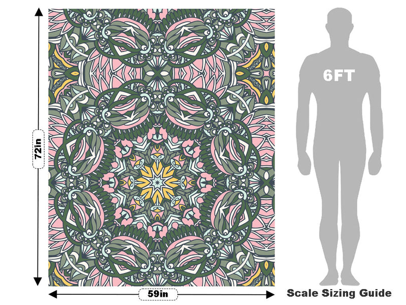 Subtle Sunshine Mandala Vehicle Wrap Scale~Rwraps Series 914 Subtle Sunshine Mandala Measurements~1