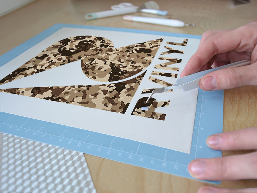 subtropical desert camouflage Easy Weed Craft Vinyl
