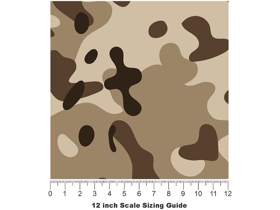 Subtropical Desert Camouflage Vinyl Film Pattern Size 12 inch Scale~Rwraps Subtropical Desert Camouflage Sizing Chart~3
