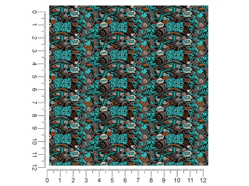 subway tunnels graffiti 1ft x 1ft Craft Sheets