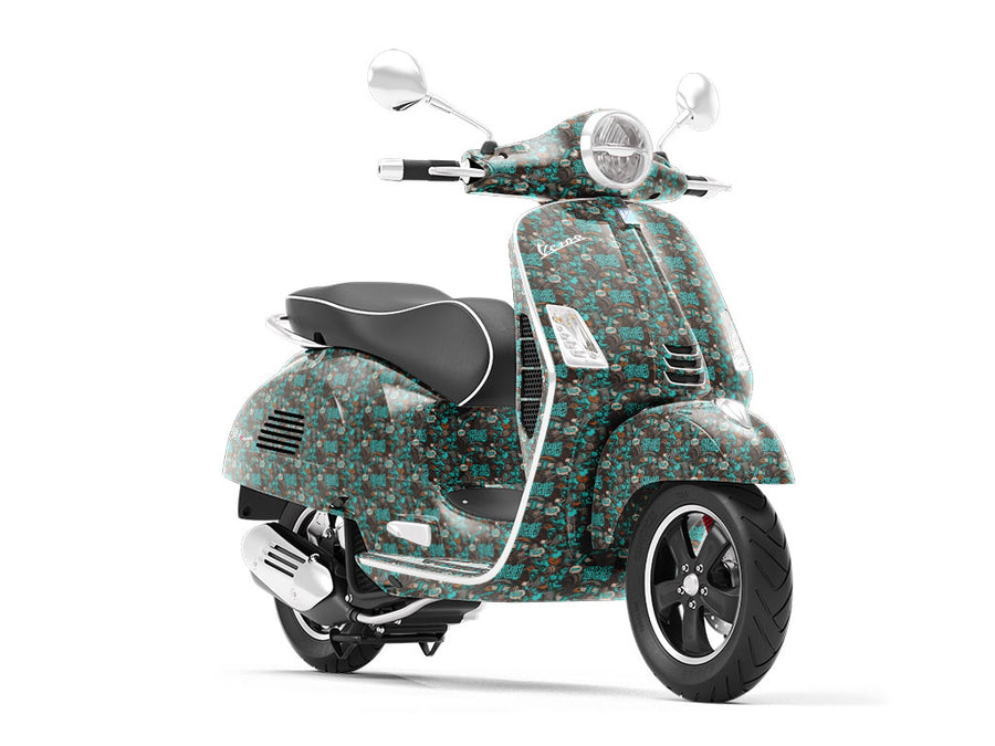 Subway Tunnels Graffiti Vespa Scooter Wrap Film