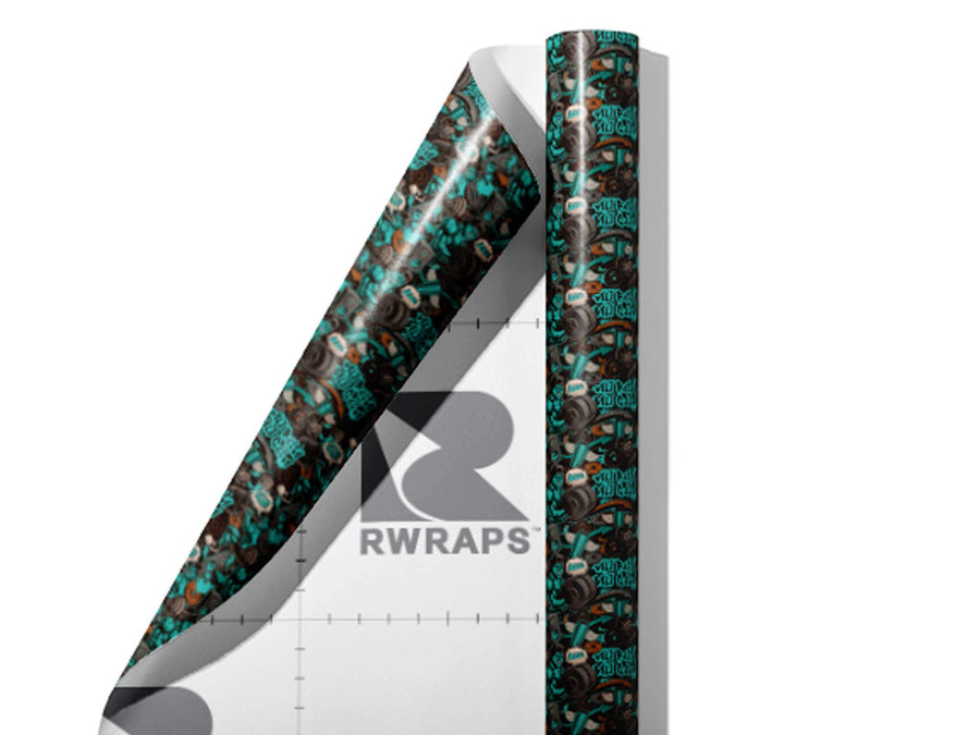 Subway Tunnels Graffiti Wrap Film Sheets~Rwraps Series 914 Subway Tunnels Graffiti Scrolled Sheet~3