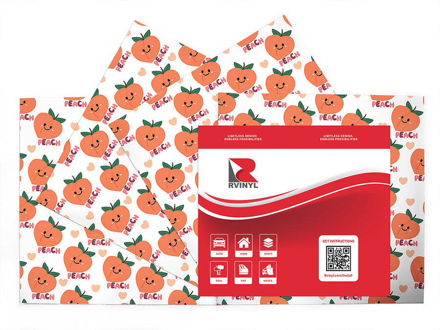 such a peach fruit Craft Vinyl Sheet Pack