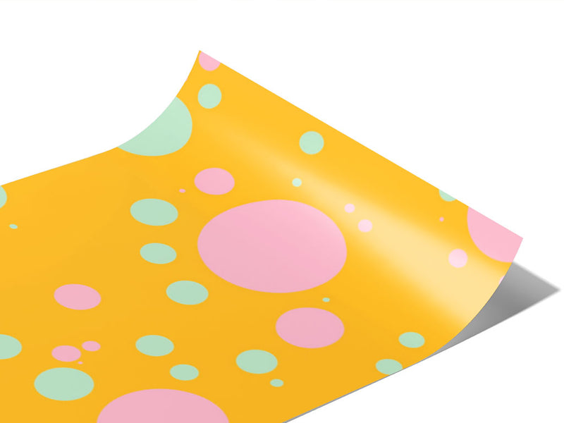 Sudden Sunshine Polka Dot Vinyl Wraps~Rwraps Series 914 Digitally Printed Vinyl Wrap~0