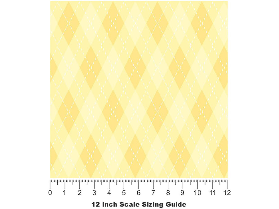 Sugar Cookie Argyle Vinyl Film Pattern Size 12 inch Scale~Rwraps Sugar Cookie Argyle Sizing Chart~2