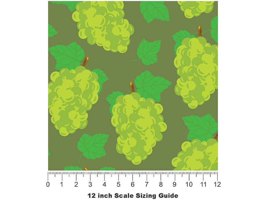 Sultana Savoring Fruit Vinyl Film Pattern Size 12 inch Scale~Rwraps Sultana Savoring Fruit Sizing Chart~2