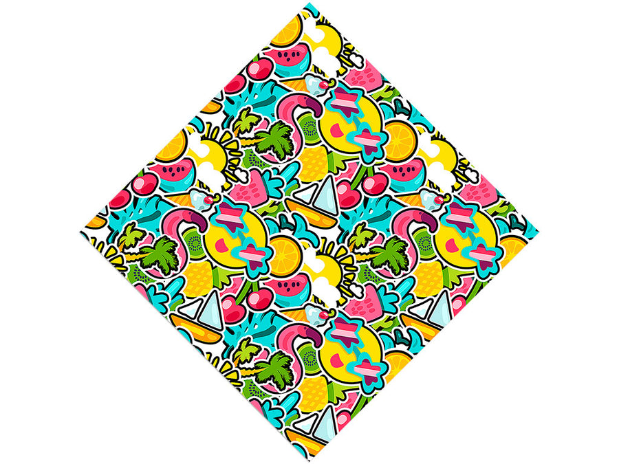 Summer Break Sticker Bomb Vinyl Wrap Pattern