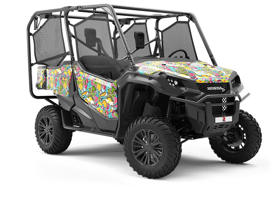 Summer Break Sticker Bomb Utility Vehicle Vinyl Wrap