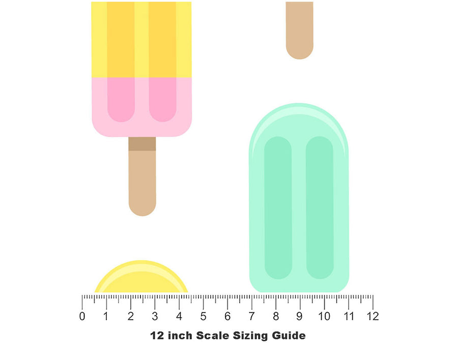 Summer Chill Summertime Vinyl Film Pattern Size 12 inch Scale~Rwraps Summer Chill Summertime Sizing Chart~2
