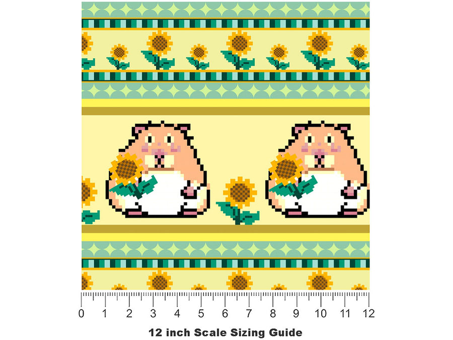 Sunflower Snack Rodent Vinyl Film Pattern Size 12 inch Scale~Rwraps Sunflower Snack Rodent Sizing Chart~2