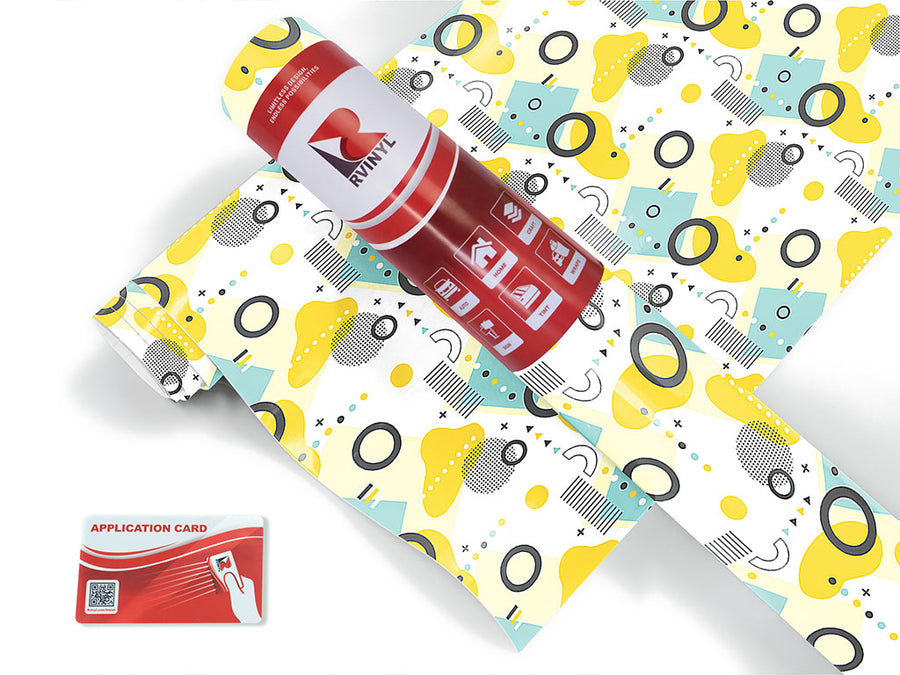 sunny reflections abstract geometric Craft Vinyl Roll