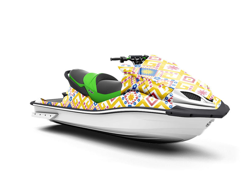Sunny Sky Art Deco Jet Ski Vinyl Customized Wrap