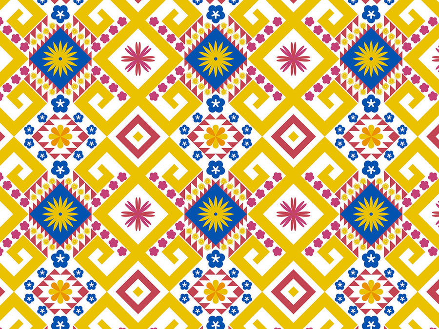 Sunny Sky Art Deco Vinyl Wrap Pattern~Rwraps Series 914 Digitally Printed Vinyl Wrap~0