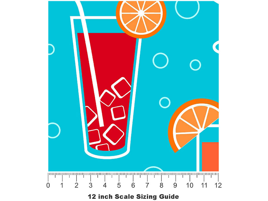 Sunrise Sours Alcohol Vinyl Film Pattern Size 12 inch Scale~Rwraps Sunrise Sours Alcohol Sizing Chart~2