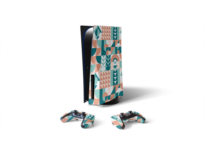 sunset abstractions mosaic Sony PS5 DIY Skin