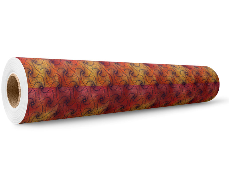 Sunset Tangles Optical Illusion Wrap Film Wholesale Roll~Rwraps Series 914 Digitally Printed Vinyl Roll~5