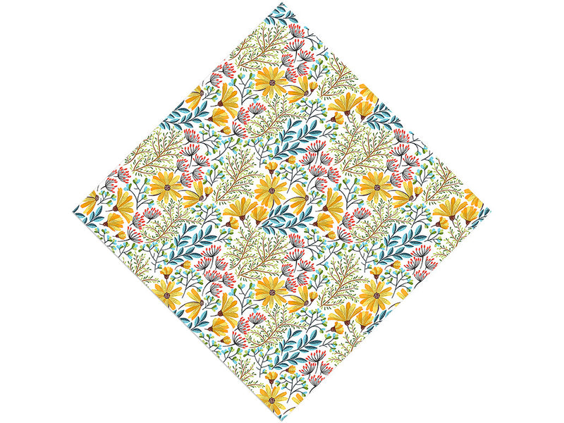 Sunshine Blossoms Floral Vinyl Wrap Pattern