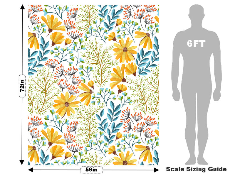 Sunshine Blossoms Floral Vehicle Wrap Scale~Rwraps Series 914 Sunshine Blossoms Floral Measurements~1